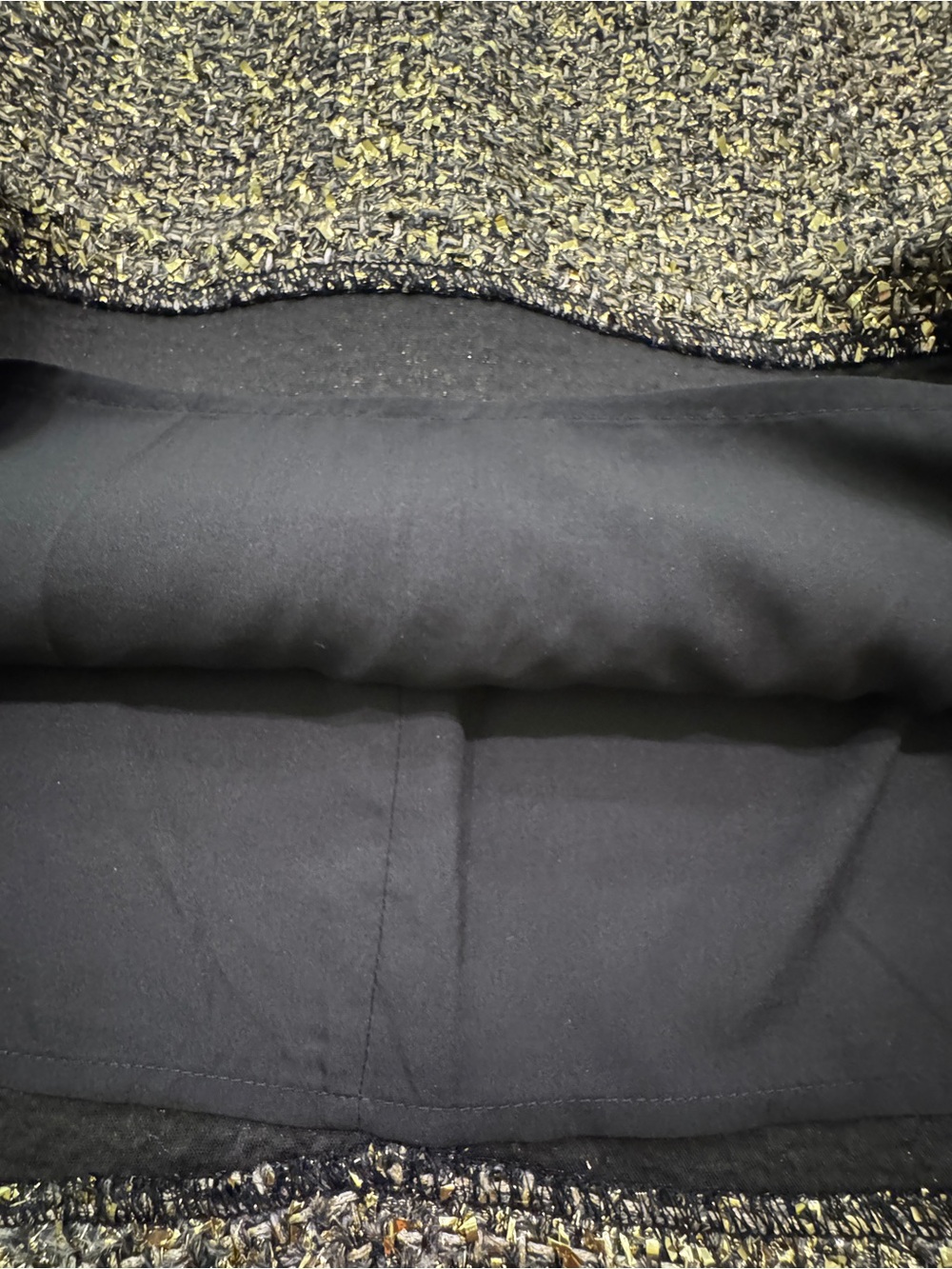 NWT! Amanda Uprichard Silk & Tweed Brantley Mini Dress – Black/Gold – Size Small - Picture 6 of 10